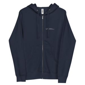 Unisex fleece zip up hoodie