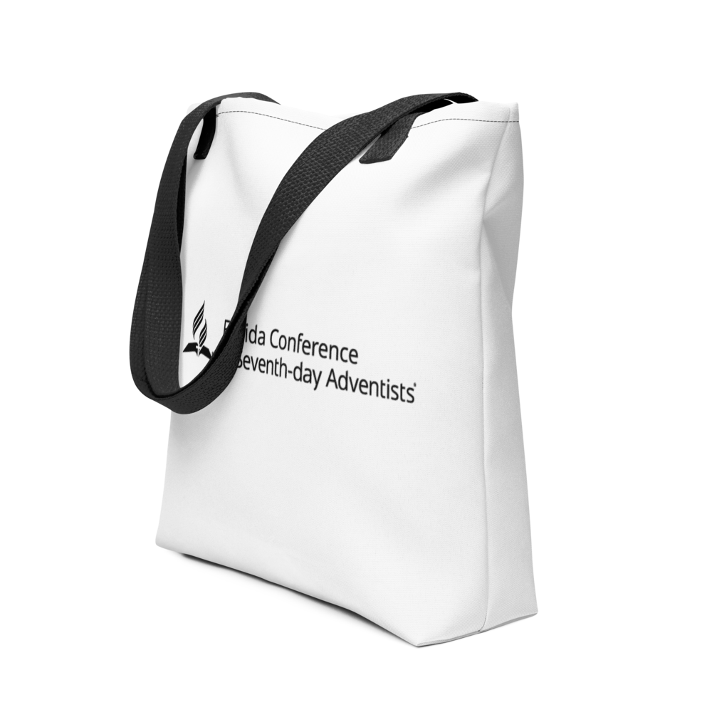 Large all-over fabric bag with pocket