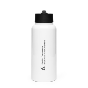 Stainless steel bottle with straw lid